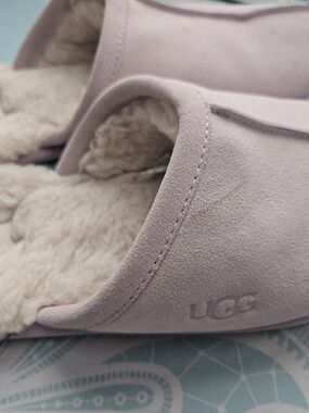 UGG Women's Blush Suede Shearling Slide Slippers
